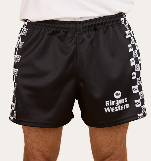 125023RW-BLK Ringers Western Men's Check Footy Short's Black