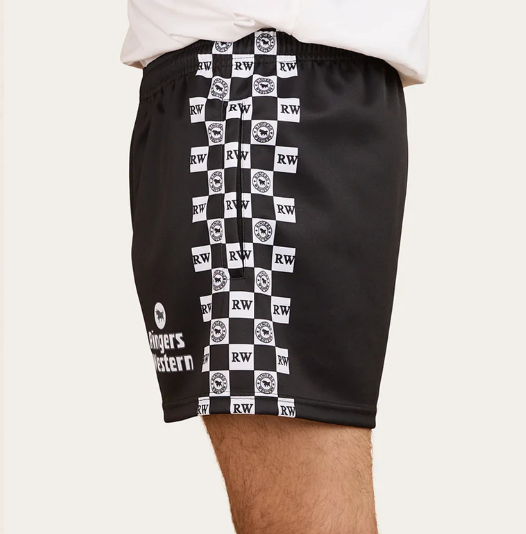 125023RW-BLK Ringers Western Men's Check Footy Short's Black