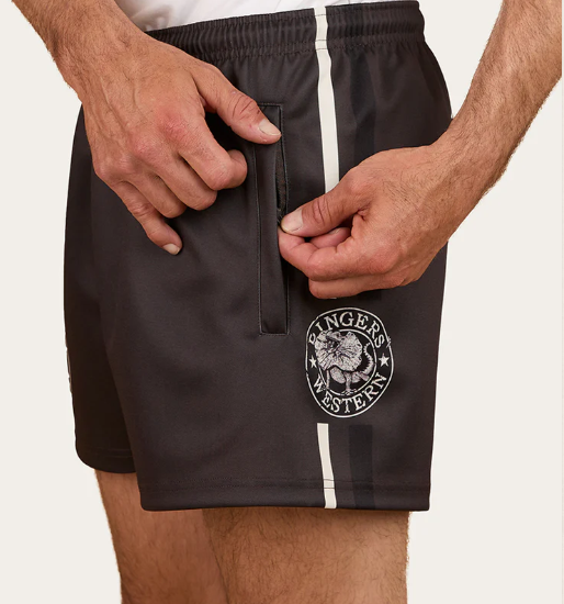 125024RW-CHC Ringers Western Men's "Outta Towner" Footy Short's Charcoal