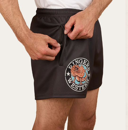 125024RW-CHC Ringers Western Men's "Outta Towner" Footy Short's Charcoal
