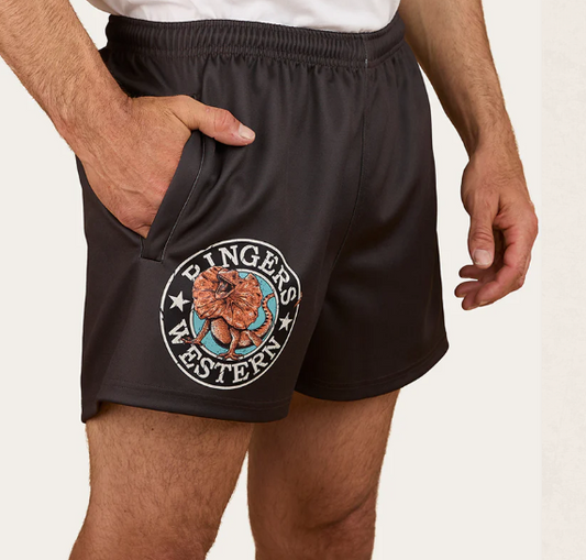 125024RW-CHC Ringers Western Men's "Outta Towner" Footy Short's Charcoal