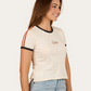 225060RW-OWH/ORG Ringers Western Women's Mae Tee Off White & Orange