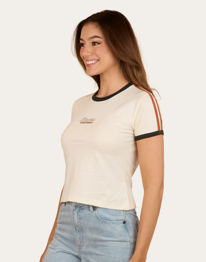 225060RW-OWH/ORG Ringers Western Women's Mae Tee Off White & Orange