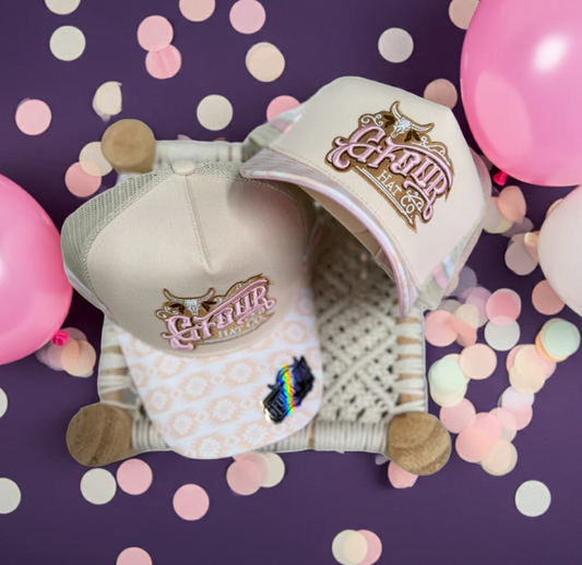 GF36649 GFOUR Infinity - Pink Trucker Cap