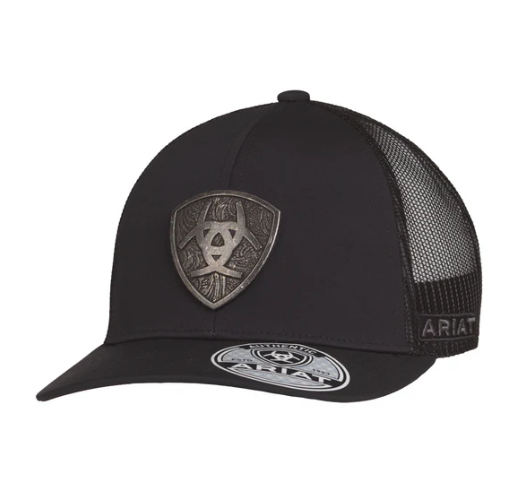 A300085601 Ariat Men's Cap Metal Shield Black
