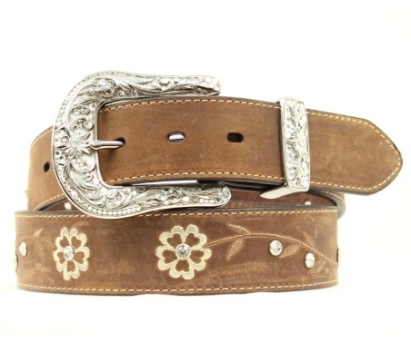A1510202 Ariat Women's Flower Belt 1-1/2 Brown