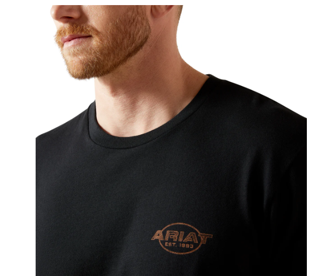 10065936 Ariat Men's Maximal Collage Tee Black