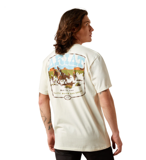10065901 Ariat Men's Pulp Western Tee Turtledove