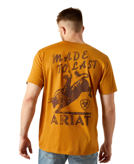 10065899 Ariat Men's Big Bull Rider Tee Bone Brown
