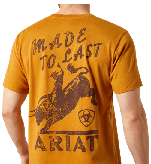 10065899 Ariat Men's Big Bull Rider Tee Bone Brown
