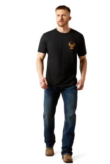 10065898 Ariat Men's Rustic Eagle Tee Black