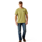 10065894 Ariat Men's Rattler Warnings Tee Tent Green