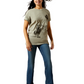 10063758 Ariat Women's Sketchy Cowboy Tee Vintage Camel