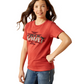 10063751 Ariat Girl's Logo Landscape Tee Tobasco