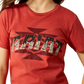 10063751 Ariat Girl's Logo Landscape Tee Tobasco
