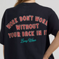 112375645 Wrangler Women's 'Work Don't Work' Oversized Tee Black