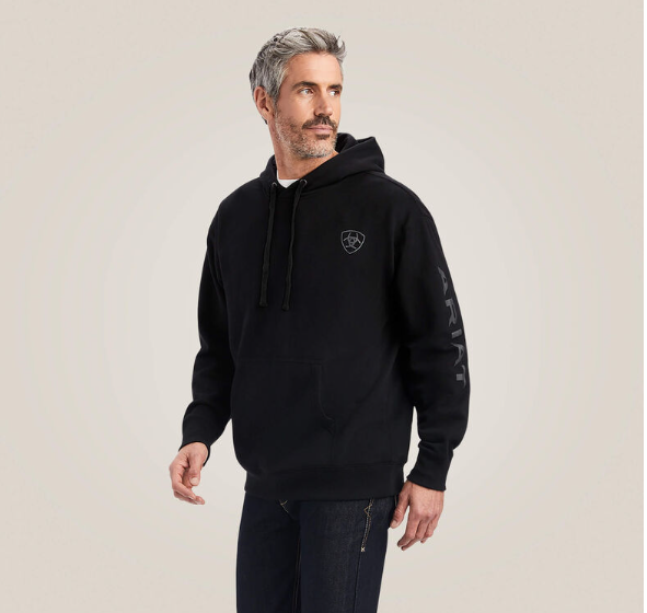 10040815 Ariat Men's Logo Hoodie Black