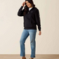 10063144 Ariat Women's Foundation Logo 1/2 Zip Sweatshirt Black