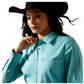 10062538 Ariat Women's Kirby Stretch Shirt Aqua Sea