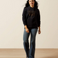 10062734 Ariat Women's Booted Logo Hoodie Black