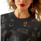10062737 Ariat Women's Essential Crew Sweatshirt Black Heather