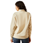10062733 Ariat Women's Denim & Supply 1/2 Zip Sweatshirt Oyster Gray