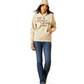 10062733 Ariat Women's Denim & Supply 1/2 Zip Sweatshirt Oyster Gray