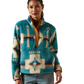 10062613 Ariat Women's Berber Snap Front Sweatshirt Agave SW