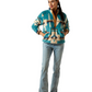 10062613 Ariat Women's Berber Snap Front Sweatshirt Agave SW