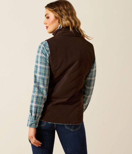 10062816 Ariat Women's Dilon 2.0 Reversible Insulated Vest Mole