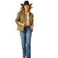 10062813 Ariat Women's Grizzly Quilted Barn Jacket Dusky Green