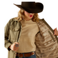 10062813 Ariat Women's Grizzly Quilted Barn Jacket Dusky Green