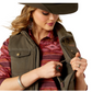 10062267 Ariat Women's Grizzly Quilted Vest Earth