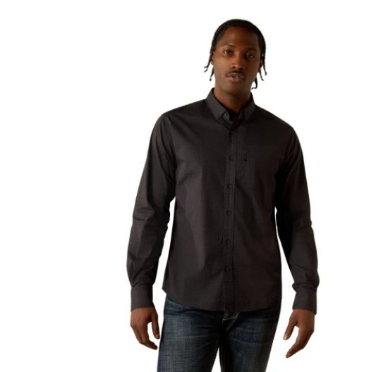 10062216 Ariat Men's Michael LS Shirt Black
