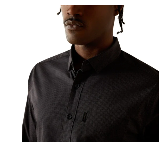 10062216 Ariat Men's Michael LS Shirt Black