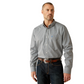 10062232 Ariat Men's Wrinkle Free Clayton LS Shirt Light Grey