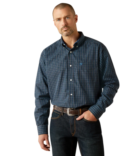 10062231 Ariat Men's Wrinkle Free Carlos LS Shirt Black