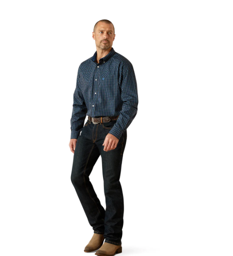 10062231 Ariat Men's Wrinkle Free Carlos LS Shirt Black
