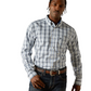 10062235 Ariat Men's Wrinkle Free Cody Fitted LS Shirt White