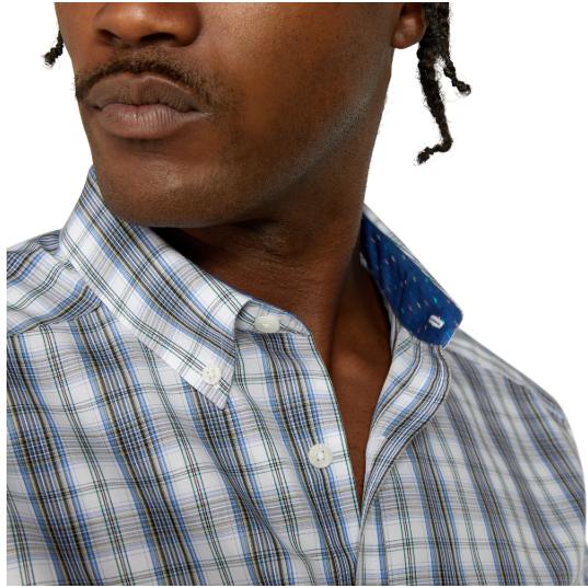 10062235 Ariat Men's Wrinkle Free Cody Fitted LS Shirt White