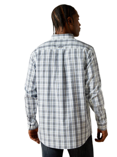 10062235 Ariat Men's Wrinkle Free Cody Fitted LS Shirt White