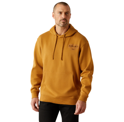10062495 Ariat Men's Southwest Simple Buckle Hoodie Bone Brown