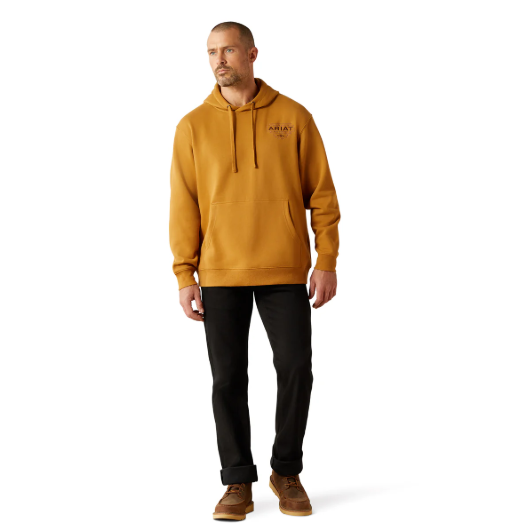 10062495 Ariat Men's Southwest Simple Buckle Hoodie Bone Brown