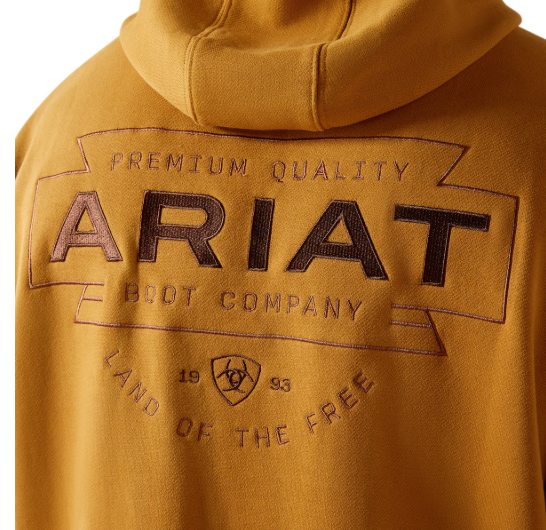 10062495 Ariat Men's Southwest Simple Buckle Hoodie Bone Brown