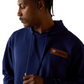 10062497 Ariat Men's Woodshop Stack Hoodie Navy