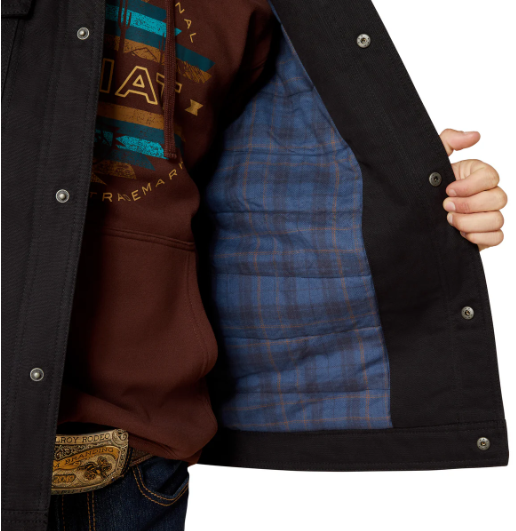 10062436 Ariat Men's Canvas Rancher Vest Black
