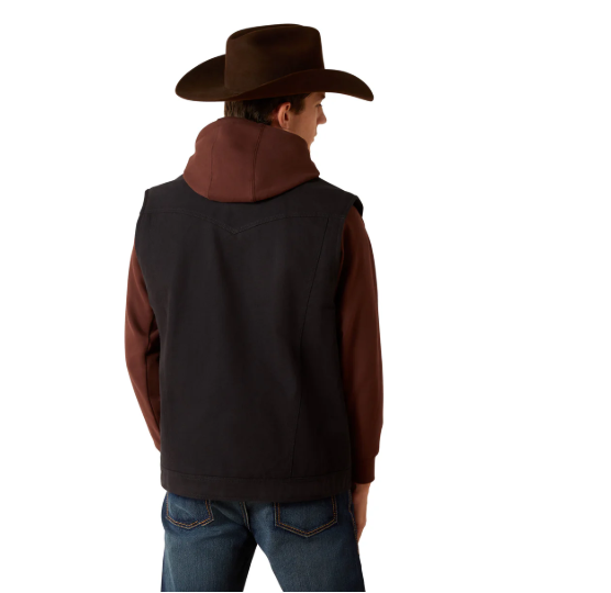 10062436 Ariat Men's Canvas Rancher Vest Black