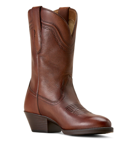 10074364 Ariat Women's Easton R Toe Western Boot Honey Bee C Width