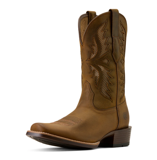 10074234 Men's Clearwater VentTEK Narrow Cutter Toe Cowboy Boot Distressed Brown