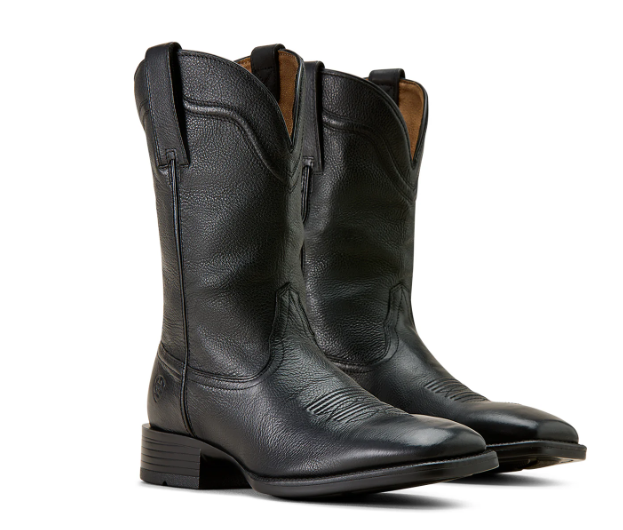 10074245 Men's Alden Wide Square Toe Western Boot Eclipse Black